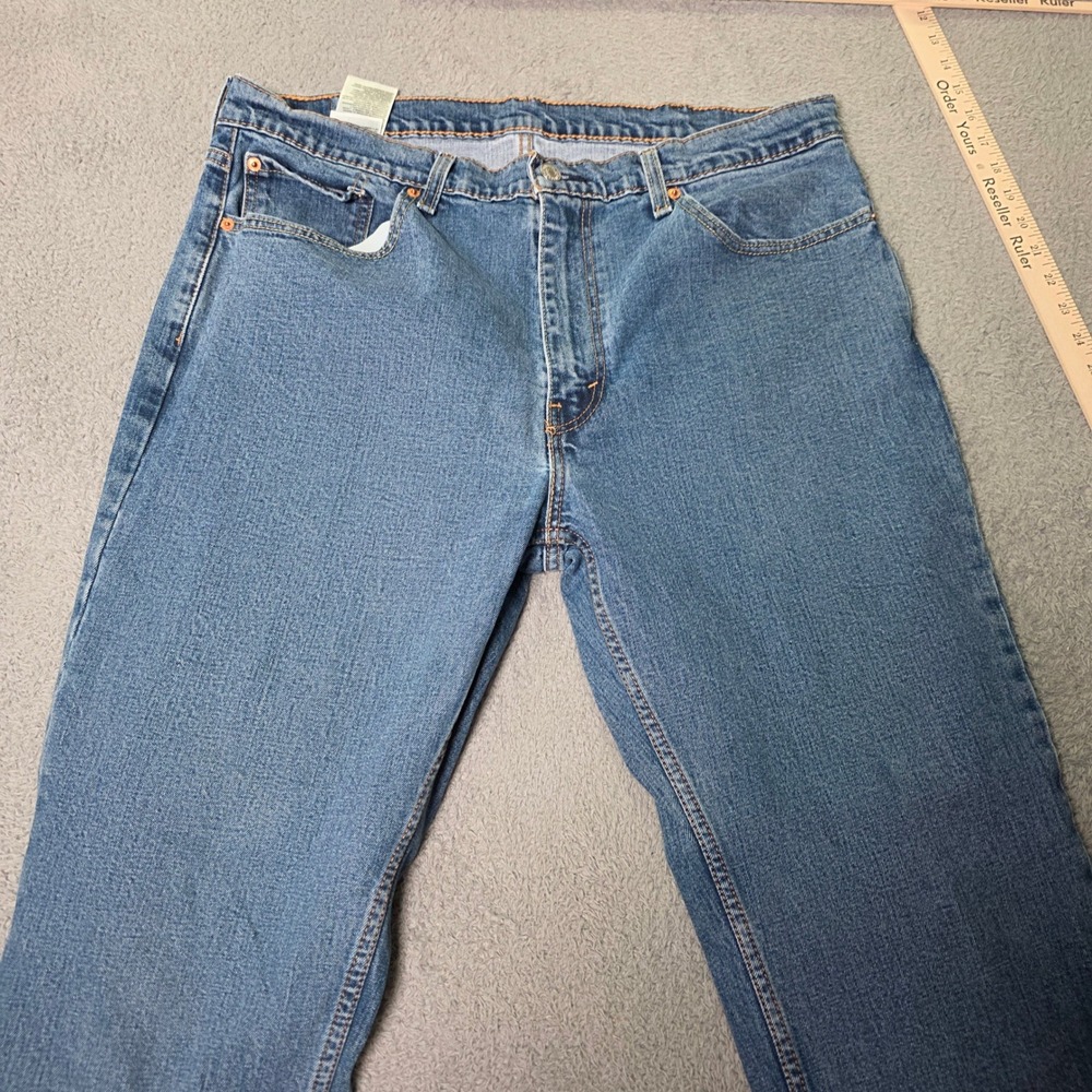 Levi's Mens 38x30 559 Relaxed Straight Jeans Blue Medium Wash Denim 6594 - Picture 5 of 8
